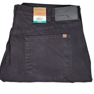Eddie Bauer Men's Utility Cotton Canvas Stretch Pant Black Size 38 x 32 NWT